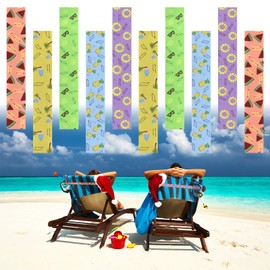 10 PCS Towel Bands for Beach Chairs, Windproof Towel Clips for Beach Chairs, Elastic Beach Towel Clips for Beach Chairs Stretchable Rubber Beach Towel Bands Lightweight Beach Accessories Keepatin