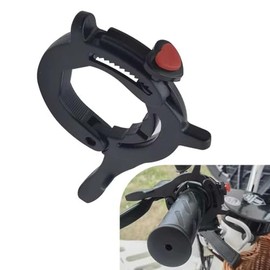 yorpyep Motorcycle Cruise Control, Cruise Control Throttle Booster, Effort-saving and Anti-slip Throttle Clip with Silicone Protective Ring, for Most Motorcycles ATVs Scooters (Black)