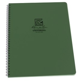 Rite in the Rain Weatherproof Side Spiral Notebook, 8.5" x 11", Green Cover, Universal Page Pattern (No. 973-MX)