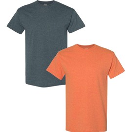 Gildan Men's G500 T-Shirt, 2-Pack SML-DarkHeather-Sunset