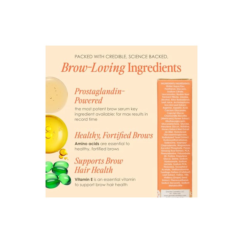 Grande Cosmetics GrandeBROW Brow Enhancing Serum, 8 Week Starter Supply,