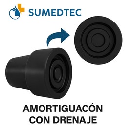 Packung mit 2 rutschfesten Kappen für Krücken und Gehstöcke – verstärkte Gummifüße mit Drainage – kompatibel mit Rohren von 18 mm, 19 mm, 20 mm – sichere und langlebige Ersatzteile