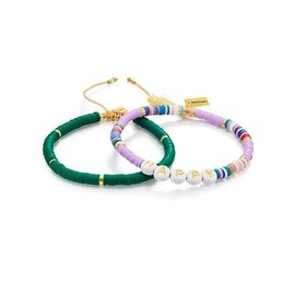 Yokoamii Women's Stainless Steel Bracelet Set of 2, Stainless Steel