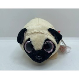 Ty Beanie Boos Teeny Tys 4" CANDY Pug Dog Stackable Plush Stuffed Animal Toy NEW