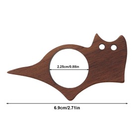 Tinoaly Walnut Book Page Holder, Cute Cat Shape, Wooden Thumb Book Tag for Reading, Practical Book Accessories, Ideal Gifts for Readers, Book Lovers, Pack of 2