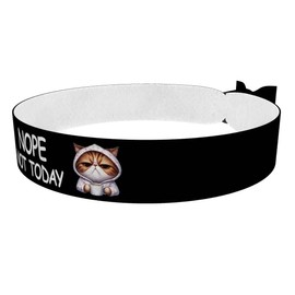Nope, not today Stoffarmband - Lustiges Satin-Armband - Witzige Sprüche für gute Laune - Individuelles Freundschaftsarmband - Originelles Geschenk für Frauen und Männer - Casual-Stil
