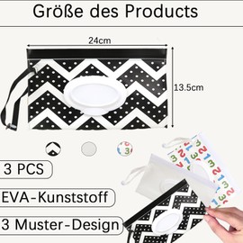 3 Stück Feuchttuchspender, Tragbare Feuchttücher Box, Feuchtes Toilettenpapier Box, Box Für Feuchttücher für Unterwegs Feuchttücherbeutel für Baby Unterwegs