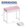 Pamray 32 Inch Small Computer Desk with 2 Drawers for