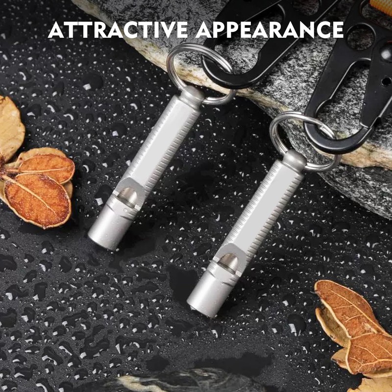 1 PCS Titanium Survival Whistle, 120dB High-Pitch Emergency Safety Single-Tube