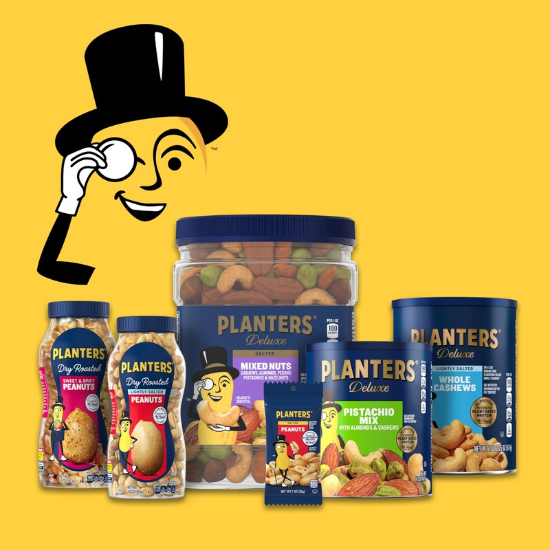PLANTERS Deluxe Salted Whole Cashews, Party Snacks, Plant-based Protein, 8.5