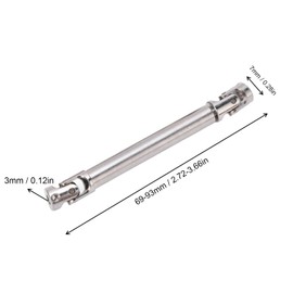 VGEBY RC Centre Drive Shaft, Silver RC Centre Drive Shaft, Steel Centre, Driveshaft Replacement for Axial SCX24 1/24 Car 69-93 mm