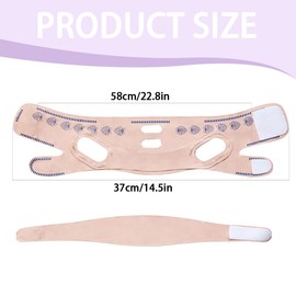 Kinnmaske Doppelkinn Wiederverwendbar,Atmungsaktive V-Line Gesichtsmaske,Chin Strap V Shape Face Mask,mit Gua Sha und Gesichtsroller Tool,Jade Roller Gesichts- und Nackenmassagegerät Skincare