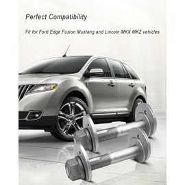 Rear Camber Adjustment Eccentric Bolt Kit Fit for Ford Edge Fusion Mustang Lincoln MKX MKZ Continental 2007-2024 Replace DG9Z-5K978-A 7T4Z-5K751-A W716343-S440 DG9Z5K978A 7T4Z5K751A W716343S440, 2PCS