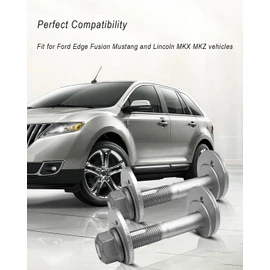 Rear Camber Adjustment Eccentric Bolt Kit Fit for Ford Edge Fusion Mustang Lincoln MKX MKZ Continental 2007-2024 Replace DG9Z-5K978-A 7T4Z-5K751-A W716343-S440 DG9Z5K978A 7T4Z5K751A W716343S440, 2PCS