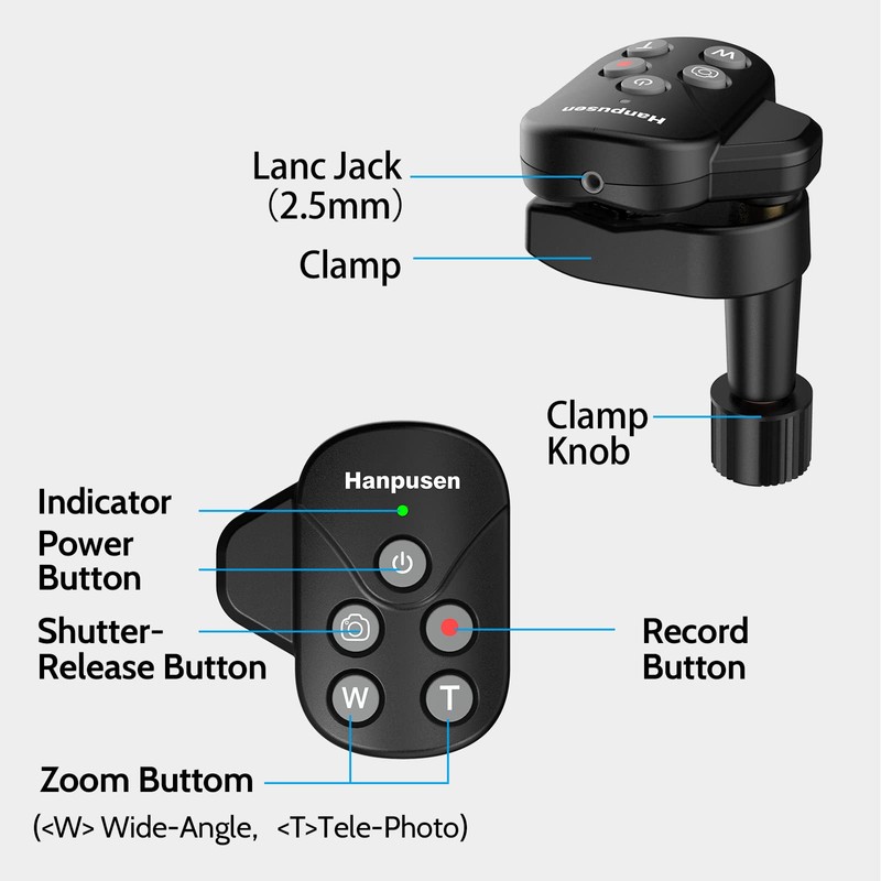 Camcorder Zoom Remote Control Controller,Video Camera Zoom and Video Recording