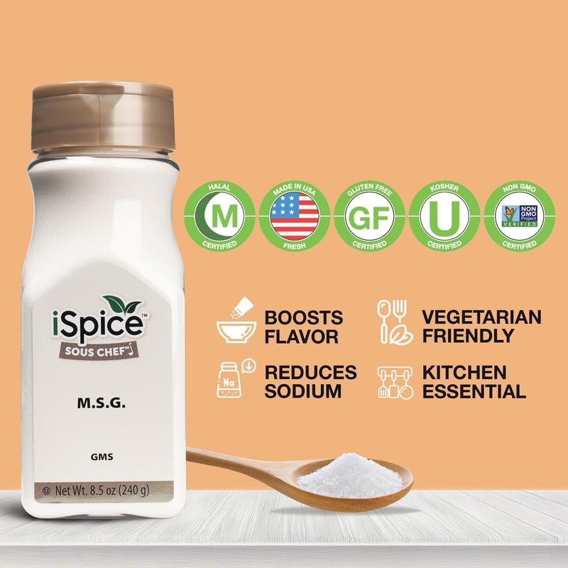 iSpice MSG Seasoning, Flavour Enhancer MSG Powder,8.5oz (240g)