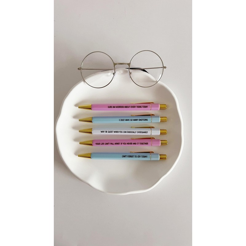 Jxueych 5 Pcs Funny Pens Set for Pisces - Immerse