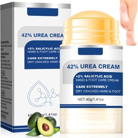 Crema Hidratante para Pies, Exfoliating Moisturizing Foot Ointment con urea 42, Crema Para Eliminar Callos para manos, codos y pies secos y agrietados (40 g)