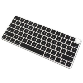 ProElife Keyboard Cover Skin for 2024-2021 Apple Magic Keyboard 3 with Touch ID A3118 A2449 Ultra Thin Silicone Keyboard Protector for iMac 24'' / Mac Mini M4 M2 M1 Chip Keyboard Accessories (Black)