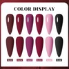 Four Lily Burgundy Red Gel Nail Polish Dark Red Pink