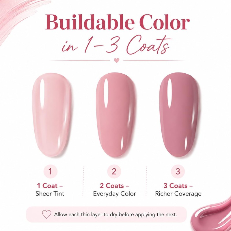 Pink Nail Polish Pens 6 Colors, Quick Dry Water Based