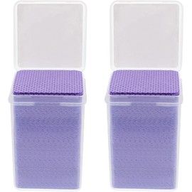 VILLCASE Toallitas Limpiadoras de Pegamento para Extensiones de Pestañas y Uñas 400 Piezas Tamaño Compacto Uso Profesional y Doméstico para Salones y Viaje Color Púrpura 2 Cajas de 200