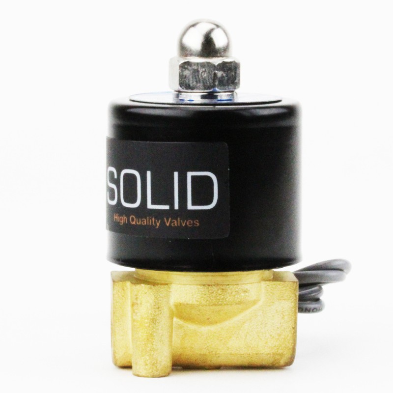 U.S. Solid 1/8" Brass Electric Solenoid Valve 24V DC Normally
