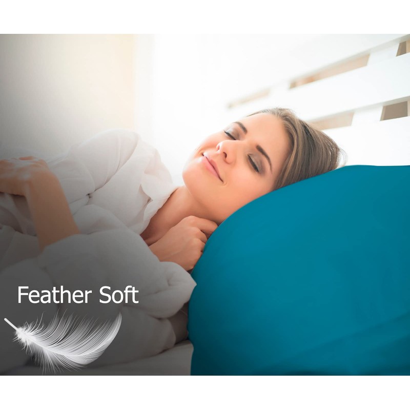 MistyMorning Pillow Cases 4 Pack - Standard Size (50x75+15cm), Egyptian