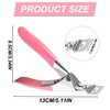 Nail Clipper, Pink Stainless Steel False Nail Clipper, Nail Trimmer