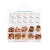QWORK® Copper Washers Assorted Kit, 200 Pcs Flat Copper Sealing