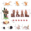 OrgMemory 42pcs Animal Trees, Mini Garden Accessories, Garden Fairy Figurines,