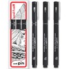 Uni Pin Fineliner Drawing Pen - 0.1mm, 0.5mm & Brush
