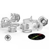 50 x Crosshead Countersunk Screws Nuts and bolts, Transparent Clear
