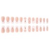 EYVRPAU Pack of 24 False Nails, Square, Glitter, Shiny, 3D