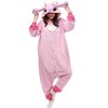 Superband Animal Cosplay Costume Adult Onesie Pajamas Cartoon Sleepwear Pink