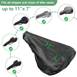 Bicycle Rainproof seat Cover Waterproof Bike Seat Cover, Rain, Snow and Dust Resistant for Indoor and Outdoor and Travel and Transport Black