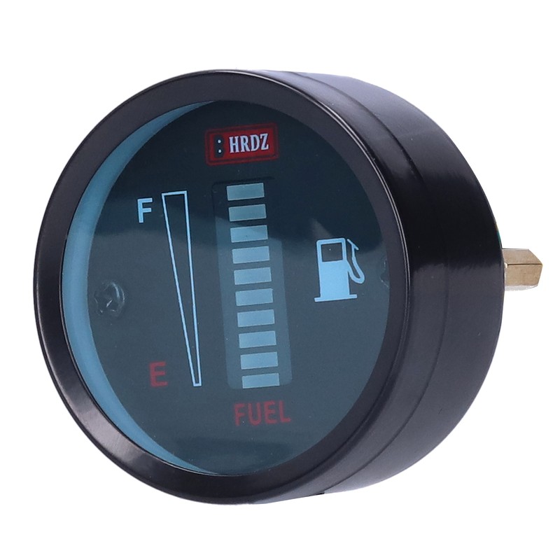 LED Fuel Meter Gauge Indicator 52mm Dia 12V Adjustable Resistance