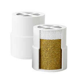 2 Pcs Shower Head Filters, Compatible with Jolie Shower Head, The with KDF-55 Stage Technology - High Pressure Water Filter for Soft Skin & Shiny Hair