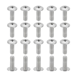 PATIKIL 8#-32x1/2 Truss Head Screws, 20Pcs Phillips Head Wood Sheet Metal Screws UNC 304 Stainless Steel Screw Fasteners for Household Appliances, Furniture, Ceiling Fan Blade