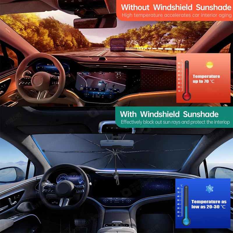 Car Sun Protection Front Screen, Sun Protection for Car, Windshield,