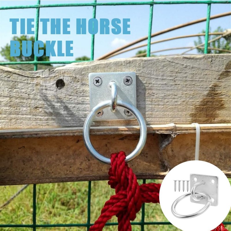 Shengsenfu Weaver Leather Tie Ring Plate, Zinc Plated Wall Mount