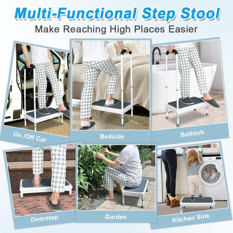 Medical Step Stool with Handle for Elderly Seniors SUV Car