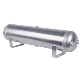 ZHSYMX 5 Gallon (18 Liter) 6 Ports Compressed air Storage Tank air Ride Receiver Tank for Air Ride Suspension Car Train Truck Horn Silver