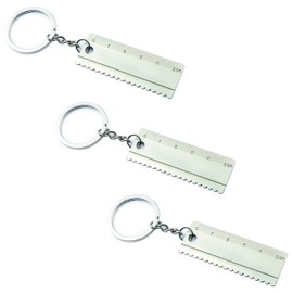 Komonee Work Tools Ruler Metal Keychains Labourer Apparatus Key Rings Toolbox Utencil Key Chains Novelty Keyrings (Pack of 3)