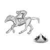 Horse Racing Jockey Brass Polished Lapel Pin Badge Brooch