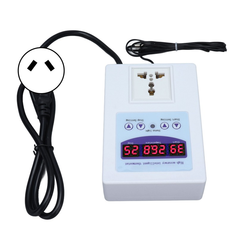 Temperature Controller Digital Display Thermostat Temp Regulator with Sensor AC110‑240VAU