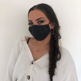 Keep Safe Reusable Face Mask Protection Washable Mouth & Nose Shield Breathable Anti Smoke Pollution Motorcycle Sport (Tartan, Medium)
