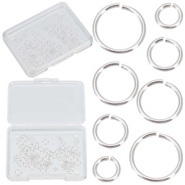 CREATCABIN 80Pcs Open Jump Rings 925 Sterling Silver Small Connectors 4 Sizes with Plastic Container Charm Jump Ring Round Bulk for Jewelry Making Craft Bracelet Necklace Earring DIY 3mm 4mm 5mm 6mm