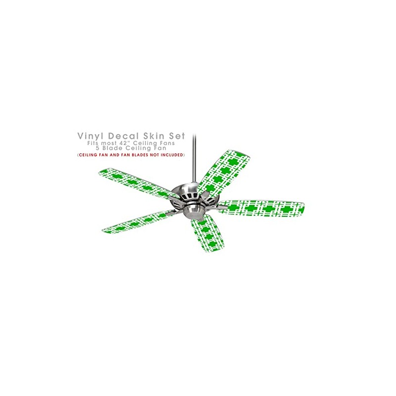 Boxed Green - Ceiling Fan Skin Kit fits most 42