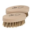 REDECKER Mussel Brush with Beechwood Handle, 3-3/4-Inches, Set of 2
